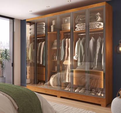 AMB 01 Roupeiro Memphis 6 Portas Reflecta - Nature (2)